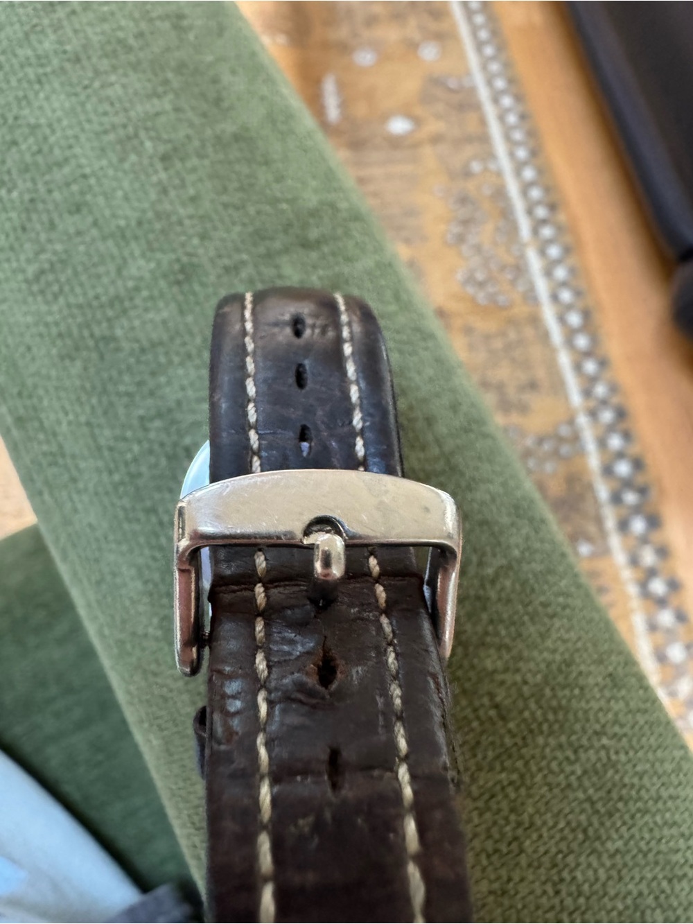Raymond Weil Silver Dial Watch with Dark Brown Leather Strap - Picture 8 of 9